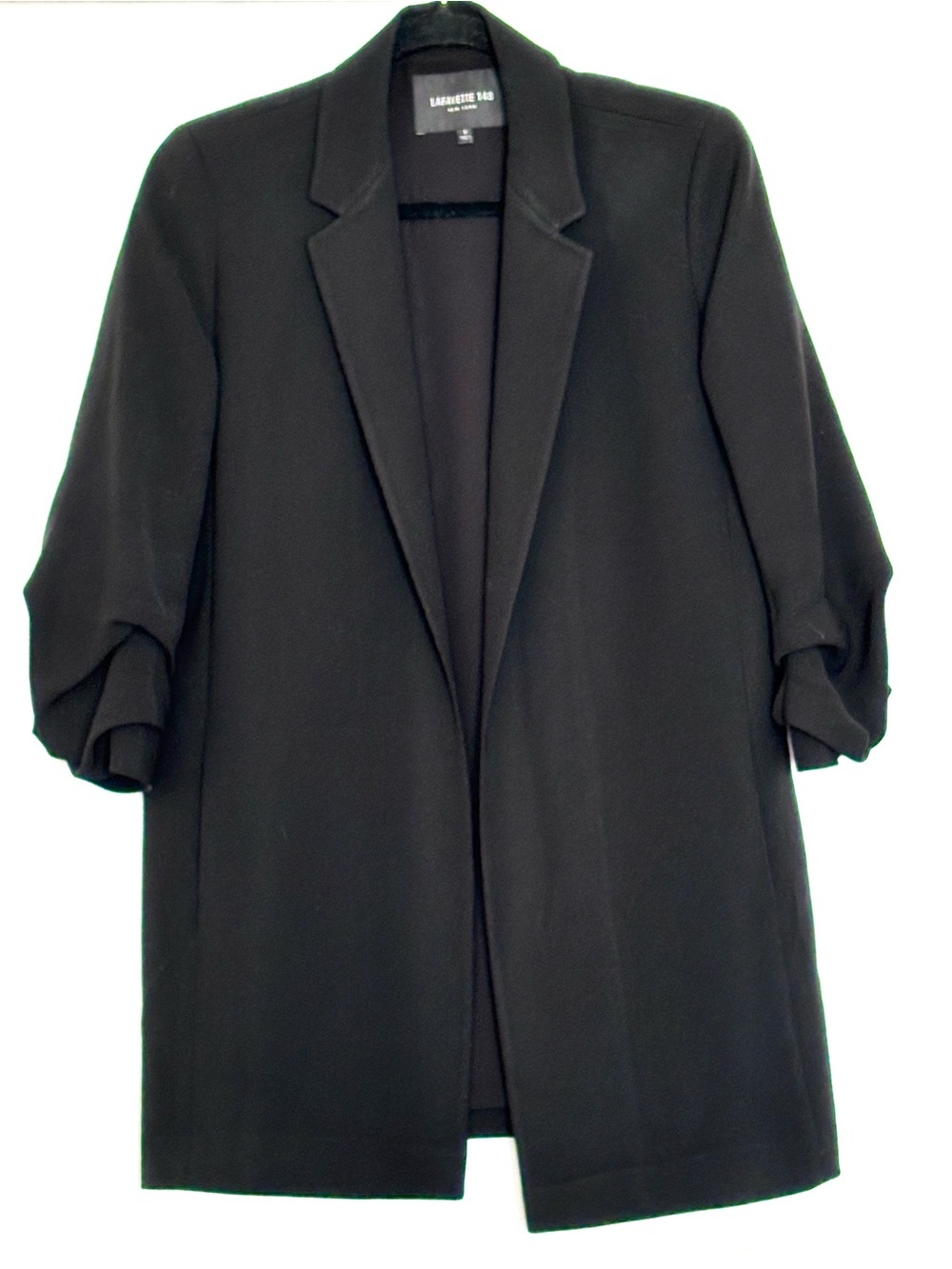 Lafayette 148 Henrik Finesse Crepe Jacket Black Size S